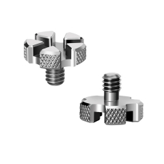 Stainless Steel 1/4-20” Knurled Captive Mounting Screws 2 Pieces