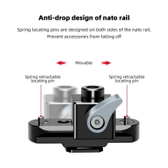 Nato Rail with Cold Shoe+Clamp