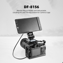 Monitor Mount Holder with Retractable Anti-Twist Locating Pin and Tilt Adjustment for Camera Cage