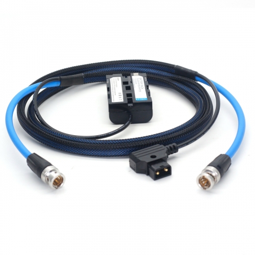 1.5m D-Tap to NPF Dummy Battery Cable with SDI Cable for SmallHD 702