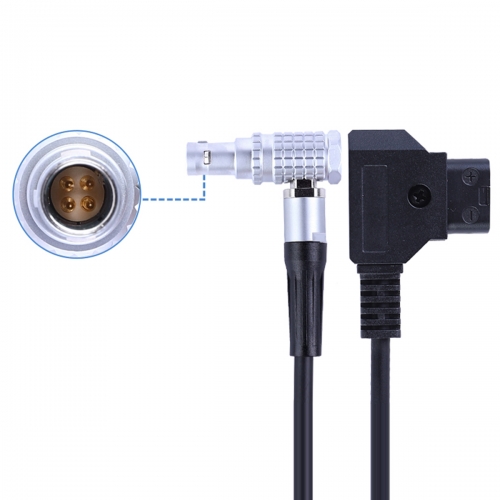 Coiled 0.5-1.5m D-Tap to Right Angle 0B 4 Pin Power Cable for Vaxis Wireless Transmitter