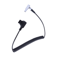 Coiled 0.5-1.5m D-Tap to Right Angle 0B 4 Pin Power Cable for Vaxis Wireless Transmitter