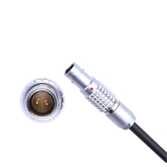 Coiled 0.5-1.5m D-Tap to 0B 2 Pin Power Cable for Vaxis Wireless Transmitter, Tilta RS2 Power Base