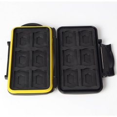 Waterproof Memory Card Case for 12 SD, 12 TF/ microSD Cards