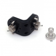 AR51 90° Support Bracket with Thread Hole& Locating Hole*8 with Screws for Mounting Wireless Transmitter/Monitor