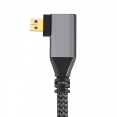 0.2m 4K Left-angle Micro HDMI Male to Standard HDMI Female Cable