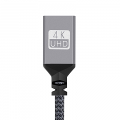 0.2m 4K Left-angle Micro HDMI Male to Standard HDMI Female Cable