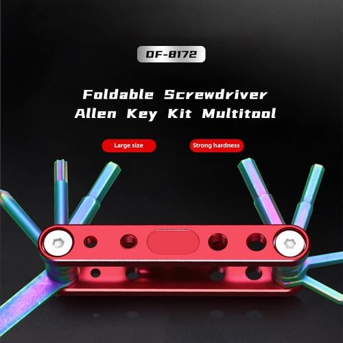 DF-8172 Foldable Screwdriver Allen Key Kit Multitool