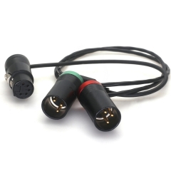 0.5m XLR 5 Pins Female to Dual XLR 3 Pins Male Audio Cable