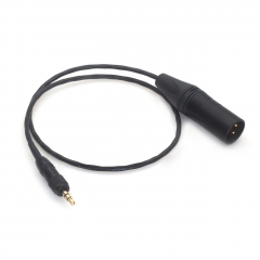 0.5m Locking 3.5mm to XLR-M 3-pin Male Audio Cable Sony D11 Senn heiser Ear-back Audio Cable