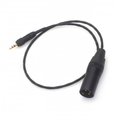 0.5m Locking 3.5mm to XLR-M 3-pin Male Audio Cable Sony D11 Senn heiser Ear-back Audio Cable