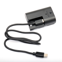 USB-C to USB-C Digital Camera Intelligent Analog Dummy Battery for Canon LP-E6 Battery Camera Support Fast Charging Head