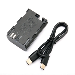 USB-C to USB-C Digital Camera Intelligent Analog Dummy Battery for Canon LP-E6 Battery Camera Support Fast Charging Head