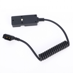 0.5-1m Coiled Male D-TAP to 4 Port Female D-Tap Splitter with 1/4