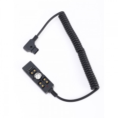 0.5-2m Coiled Male D-TAP to 3 Port Female D-Tap with USB-A 2.0 Splitter with 1/4