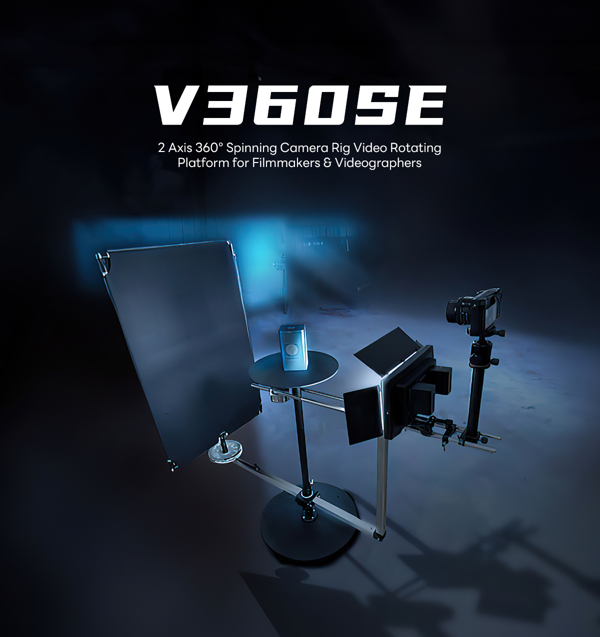V360SE 2 Axis 360° Spinning Camera Rig Video Rotating Platform for  Filmmakers u0026 Videographers