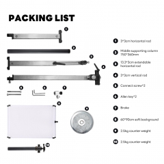 P360 2 Axis Rod Accessories for V360 Spinning Rig