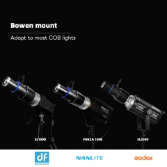 Projection Attachment Snoot With Standard Bowen Mount with 37° Lens for LED Light(GODOX AD400 PRO VL300)