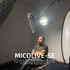 MICOLIVE-SE BLIMP System Microphone wind protect Cage+ Windshield+Upgraded Shock Mount Suspension System for RODE Shotgun Microphones