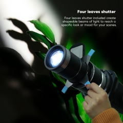 37° Lens Standard Bowen Mount Projection Attachment Snoot with 4 Leaves Shutter