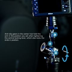 IRONMAN CINE 7”11” Magic Articulating Arm with Quick Release Mounting and ARRI Retractable Locating Pin