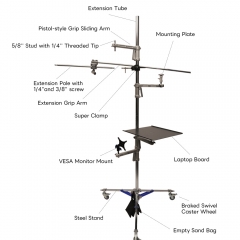 CINETREE GEAR TREE With Rolling Tripod Stand Mobile Studio for Content Creators Filmmakers Home Studio