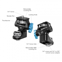 Swivel and Tilt Adjustable Monitor Mount with ARRI-Style Mount