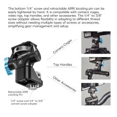 Swivel and Tilt Adjustable Monitor Mount with ARRI-Style Mount