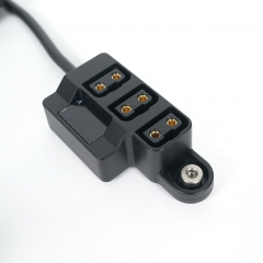 D-tap Male to 3 D-tap Female Splitter with Voltage Monitor and Screw