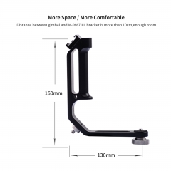 Universal L bracket with cold shoe mount with 1/4