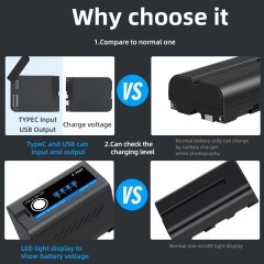 Half Decoding Type-C and USB A Interface Li-ion Battery Sony L Series