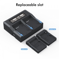 Dual Charger for Sony L Series NPF Battery with Optional Battery Plate