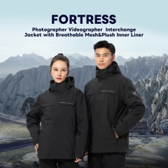 FORTRESS Photographer Videographer Interchange Jacket with Breathable Mesh&Plush Inner Liner