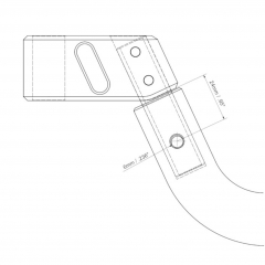 DF-JBRK J-Bracket Low Mode Bracket for 5/8″ 16mm Post with Locking Pin