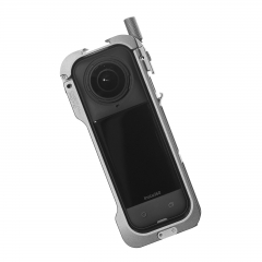 Case Cage with Cold Shoe and Magnetic Base for Insta 360 X5 360 Camera