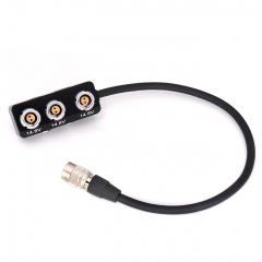 20/40/60cm Sony CineAltaV 2 camera Hirose 4 pin to 3*0B2 pin Power Splitter with 1/4 Screw