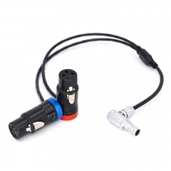 40/60/80cm straight head ARRI Alexa MINI LF/Alexa 35 Dual Channel 0B6 pin to XLR3 pin female Head Audio Cable