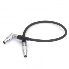 40/60/80cm Right angle to 2 pin to straight head 2 pin for Vaxis Swit Teradek wireless transmitter power cable
