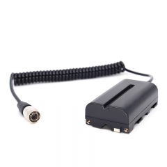 Straight/Coiled Cable 70cm Sony camera Hirose 4 pin to NP-F550/570/970 Dummy Battery
