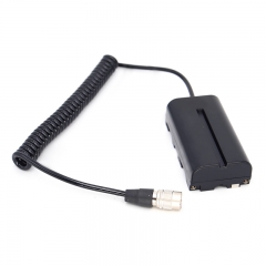 Straight/Coiled Cable 70cm Sony camera Hirose 4 pin to NP-F550/570/970 Dummy Battery