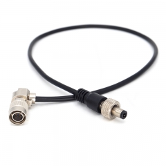 40/60/80cm straight to straight head HiroseHirose 4 pin to DC2.5 with locking monitor &EVF power cable