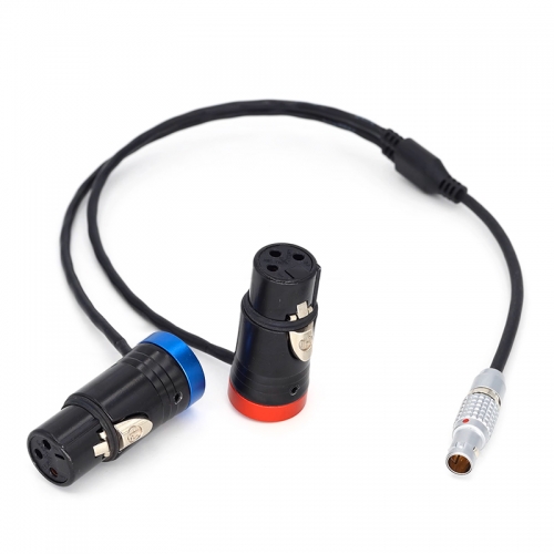 40/60/80cm straight head ARRI Alexa MINI LF/Alexa 35 Dual Channel 0B6 pin to XLR3 pin female Head Audio Cable