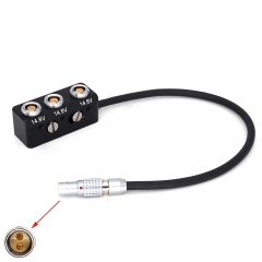 20/40/60cm straight/right angle head ARRI camera 12V 0B2 pin Power Splitter to 3*0B2 pin Power Splitter hub with 1/4 Screw
