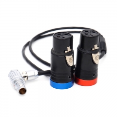40/60/80cm straight head ARRI Alexa MINI LF/Alexa 35 Dual Channel 0B6 pin to XLR3 pin female Head Audio Cable