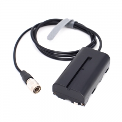 Straight/Coiled Cable 70cm Sony camera Hirose 4 pin to NP-F550/570/970 Dummy Battery