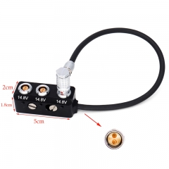 20/40/60cm straight/right angle head ARRI camera 12V 0B2 pin Power Splitter to 3*0B2 pin Power Splitter hub with 1/4 Screw