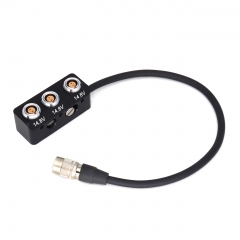 20/40/60cm Sony CineAltaV 2 camera Hirose 4 pin to 3*0B2 pin Power Splitter with 1/4 Screw