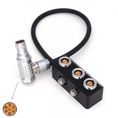 20/40/60cm Sony CineAltaV 2 camera Hirose 4 pin to 3*0B2 pin Power Splitter with 1/4 Screw