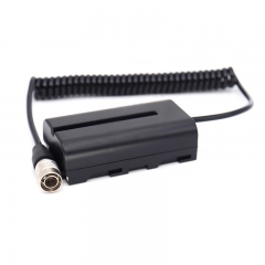Straight/Coiled Cable 70cm Sony camera Hirose 4 pin to NP-F550/570/970 Dummy Battery