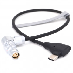 Straight head to right angle head DJI RS3/4 TYPEC C to DJI Transmissionwireless transmitter 6 pin